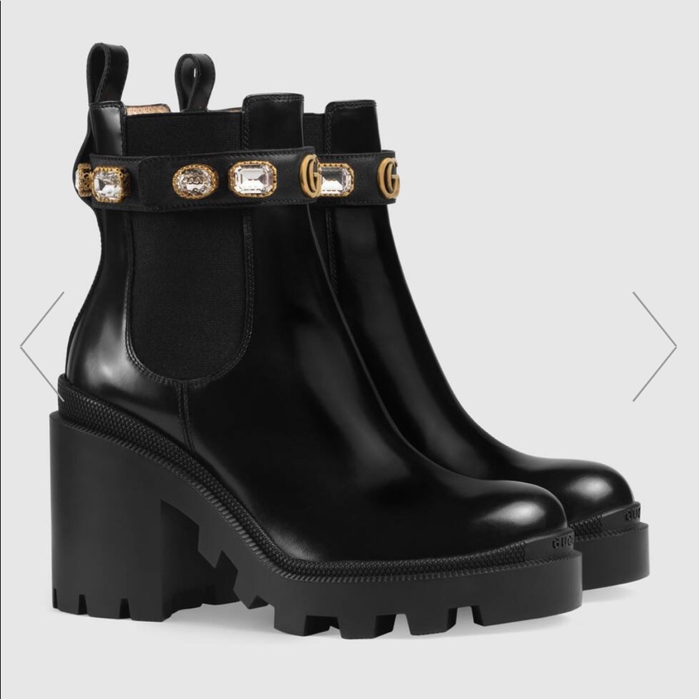 Gucci Snake Bottom Leather Boots Incl. Box + Bag